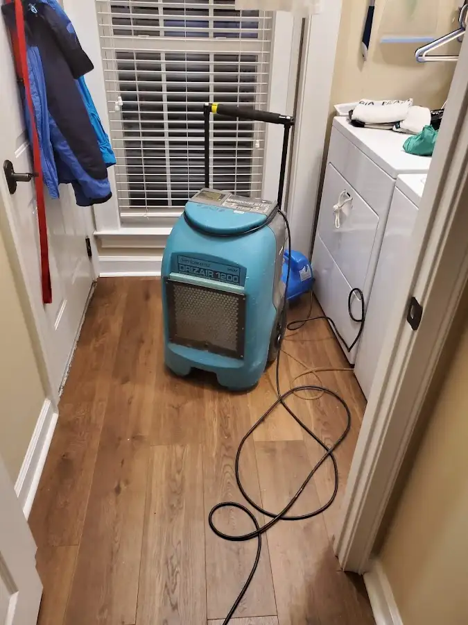 Commercial dehumidifier deployed for Flood Damage Cleanup in Hawaiian Gardens